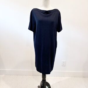 COS | Knit Shift Boat Neck Dress | Navy | S